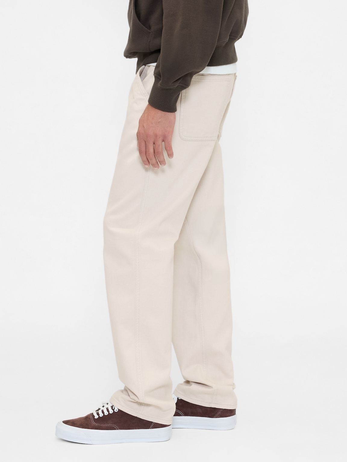 Relaxed Straight Utility Khakis