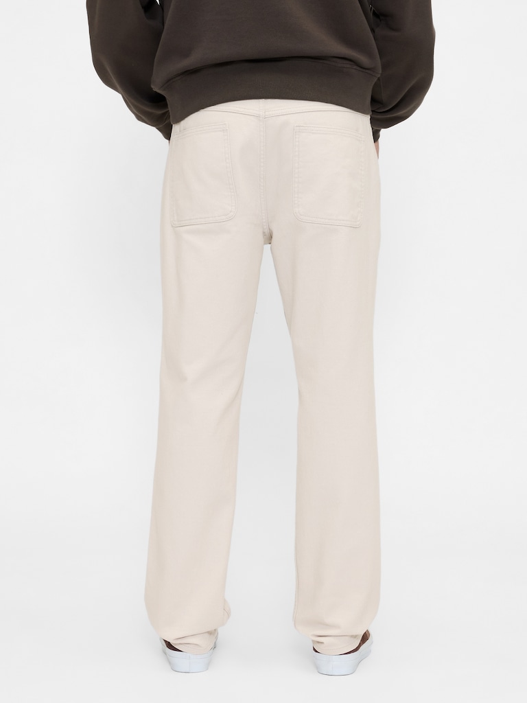 Relaxed Straight Utility Khakis