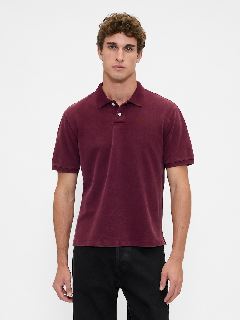 Relaxed Pique Polo Shirt