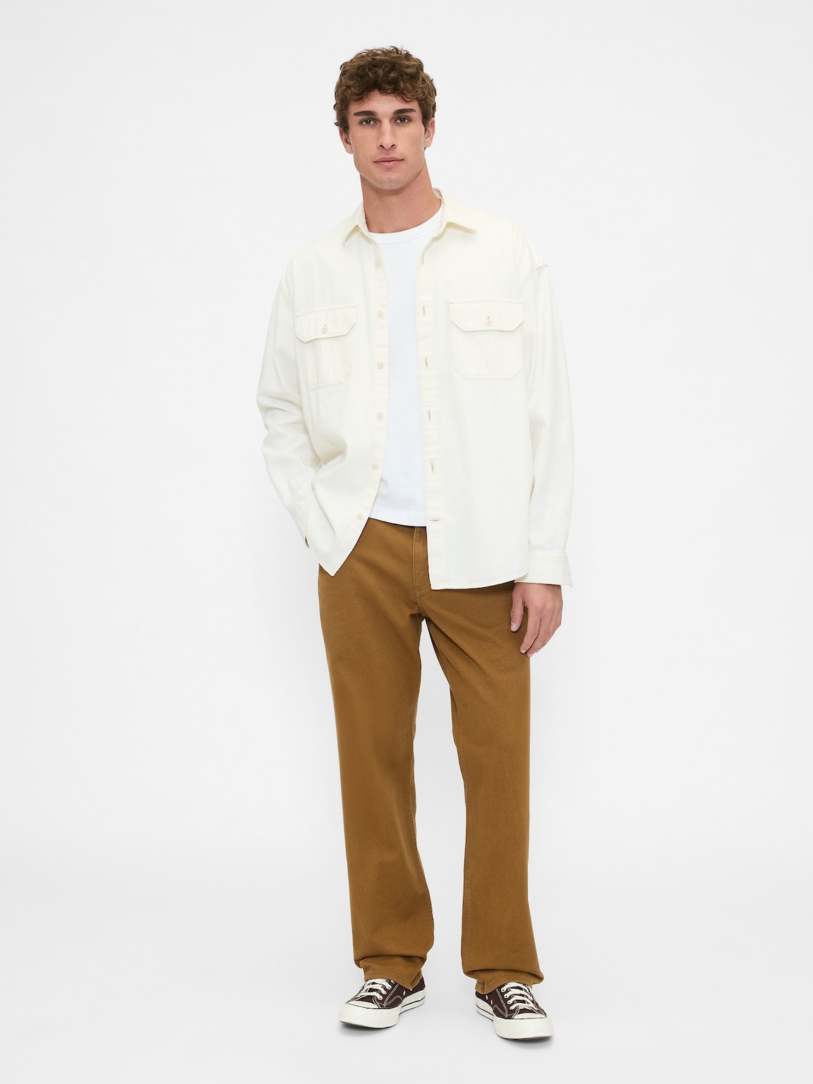 Relaxed Straight Utility Khakis
