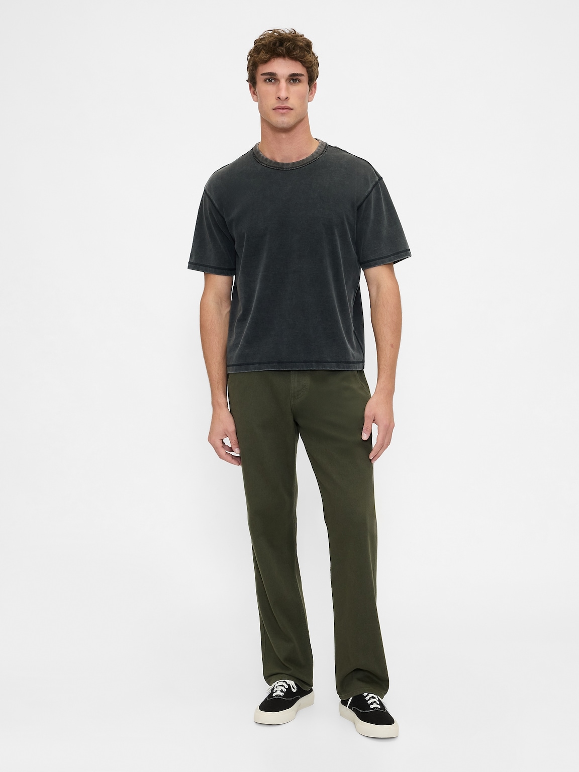 Relaxed Straight Utility Khakis
