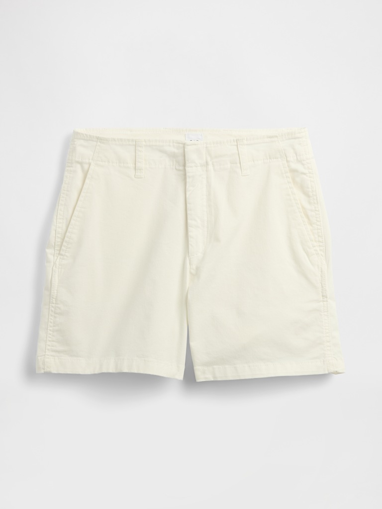 5" Mid Rise Downtown Khaki Shorts