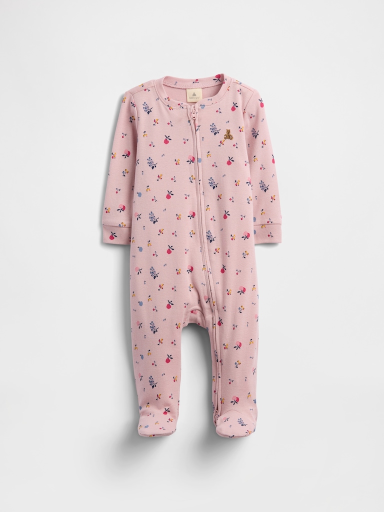Baby Print Two-Way Zip One-Piece
