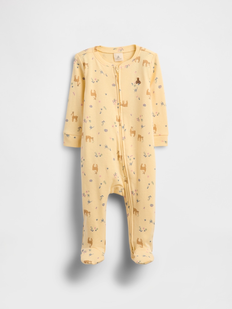 Baby Print Two-Way Zip One-Piece