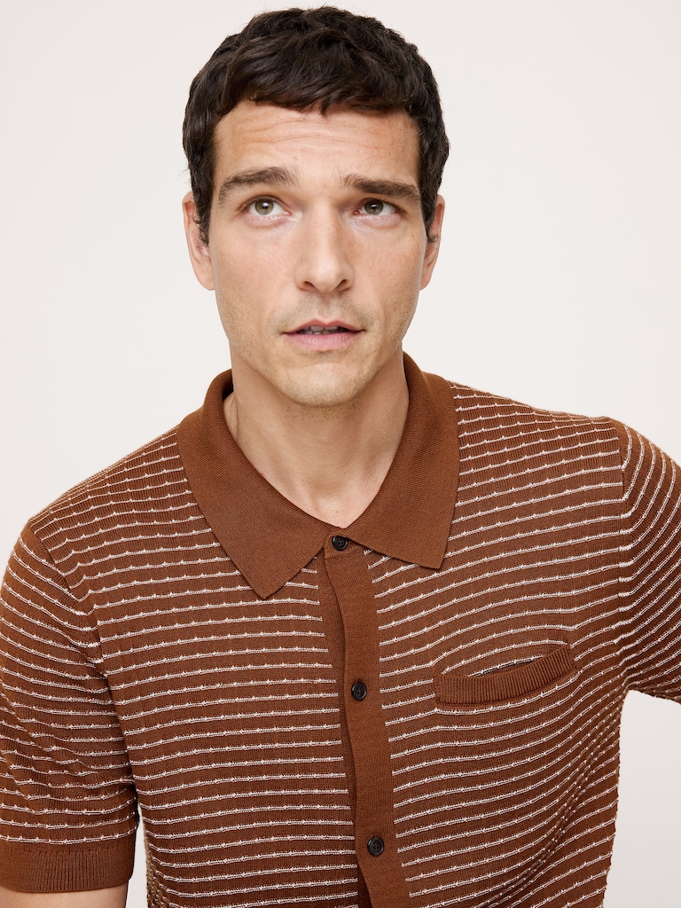 Stripe Cotton Resort Shirt