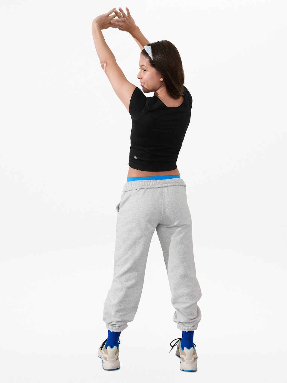Athleta Girl Rise Above Rib Crop Tee