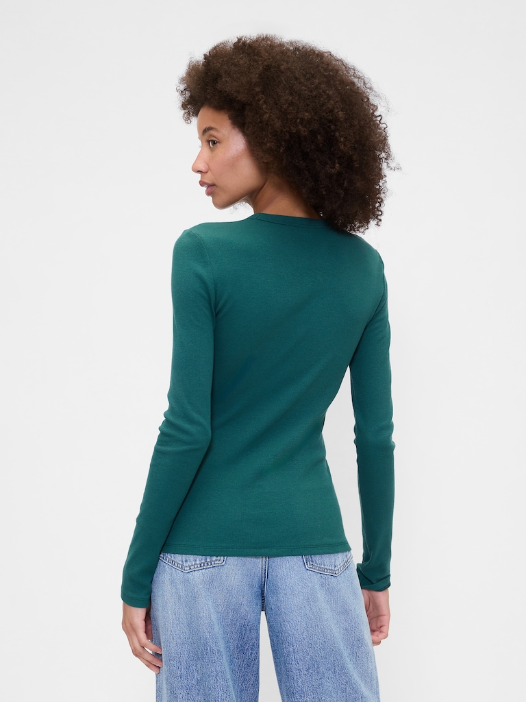 Essential Ribbed Crewneck T-Shirt