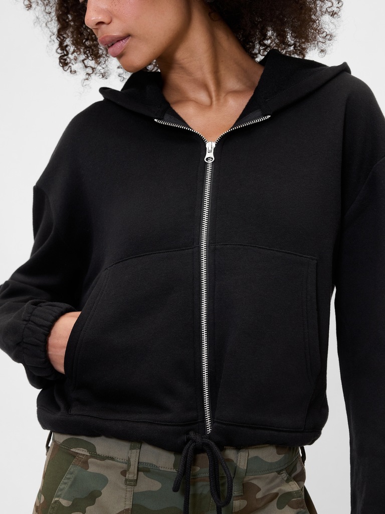 Oversized Bubble Zip Hoodie