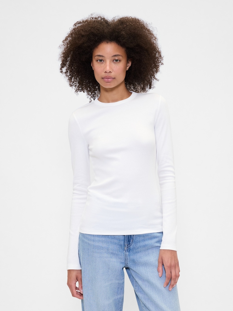 Essential Ribbed Crewneck T-Shirt