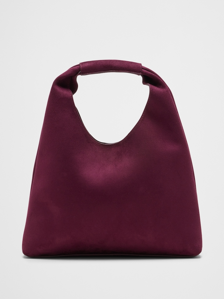 Vegan Leather Mini Slouchy Tote