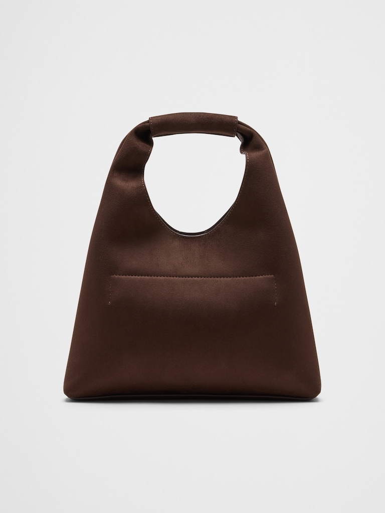 Vegan Leather Mini Slouchy Tote