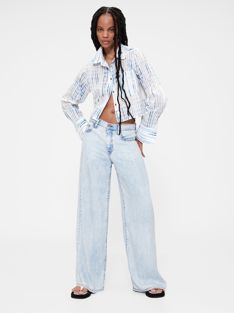 GapStudio Voile Crop Shirt