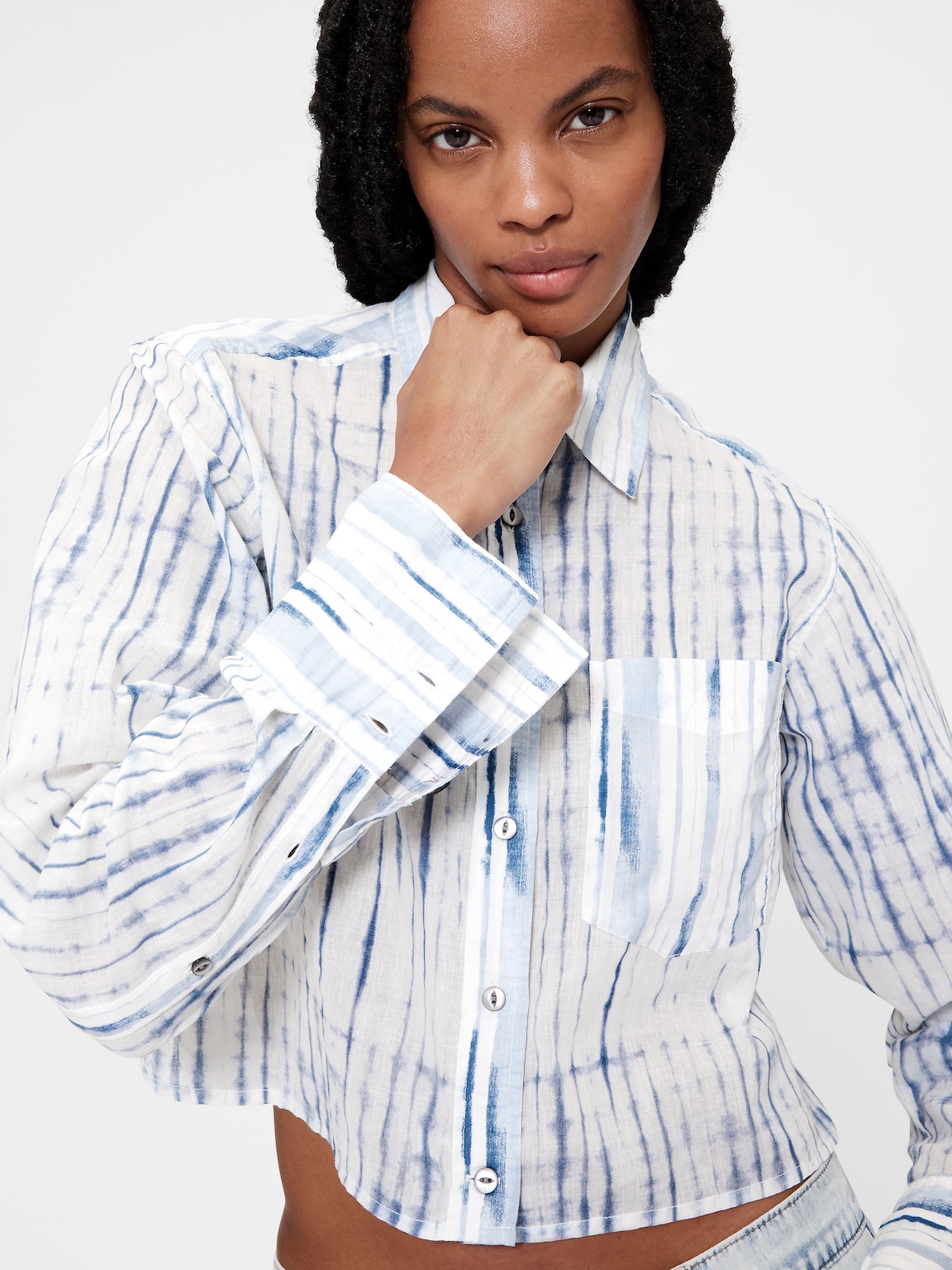 GapStudio Voile Crop Shirt