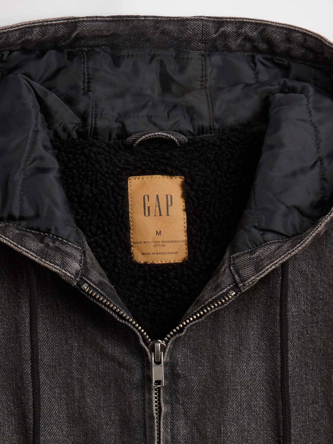 UltraSoft Denim Sherpa-Lined Zip Hoodie