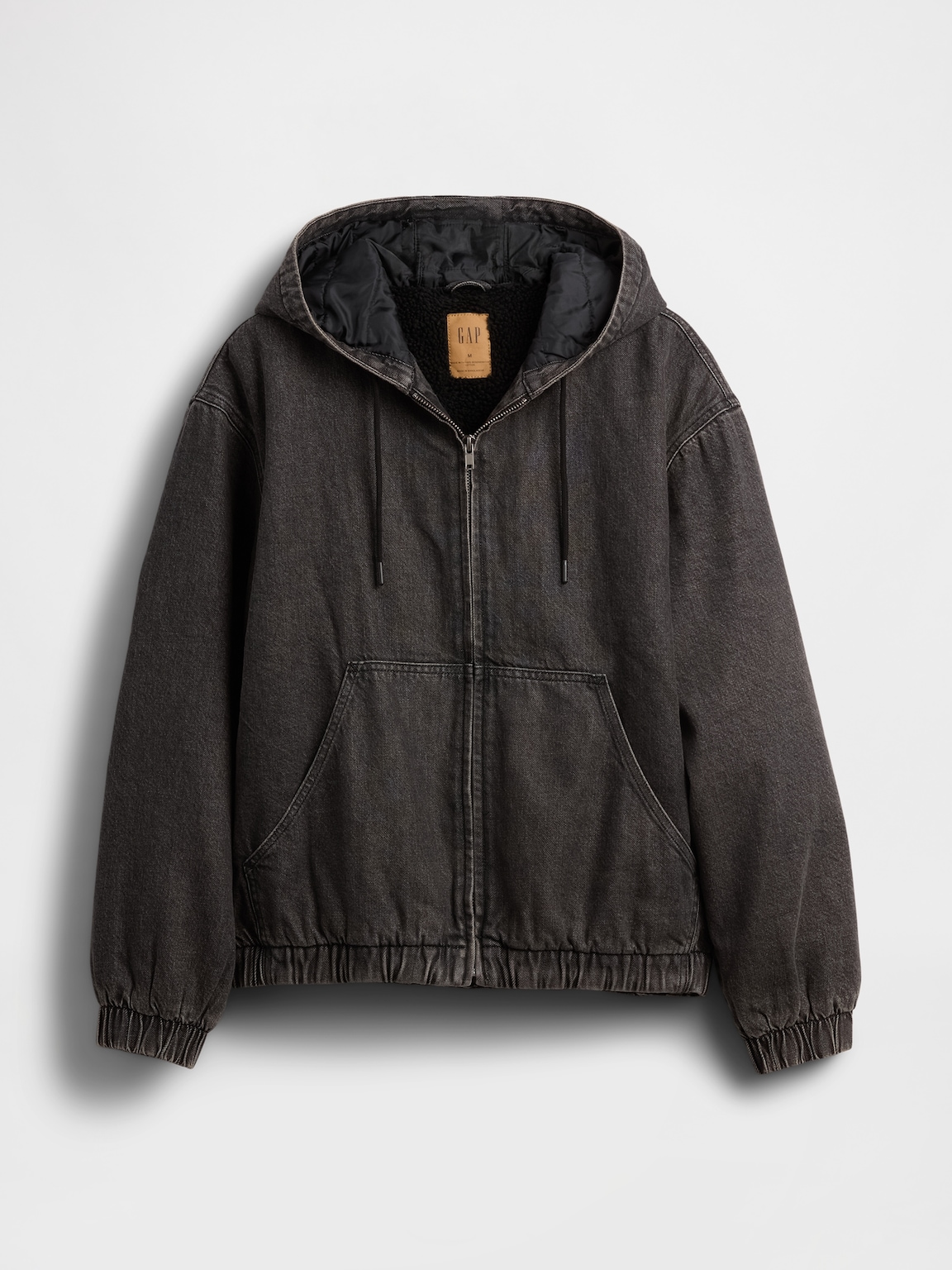 UltraSoft Denim Sherpa-Lined Zip Hoodie