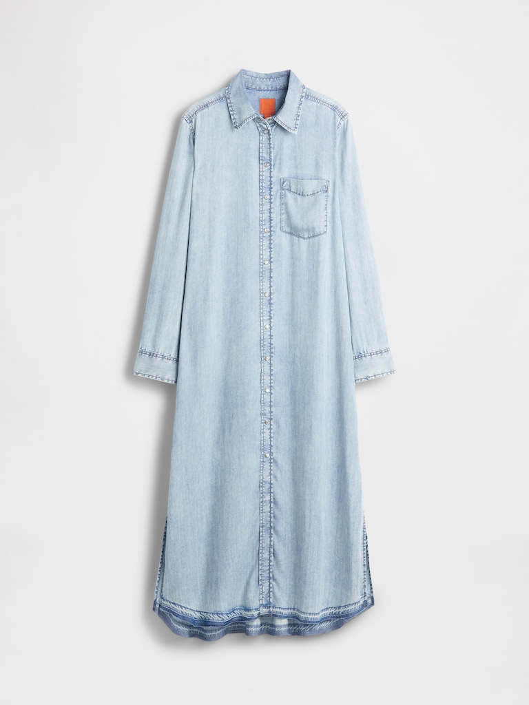 GapStudio Draped Denim Shirtdress