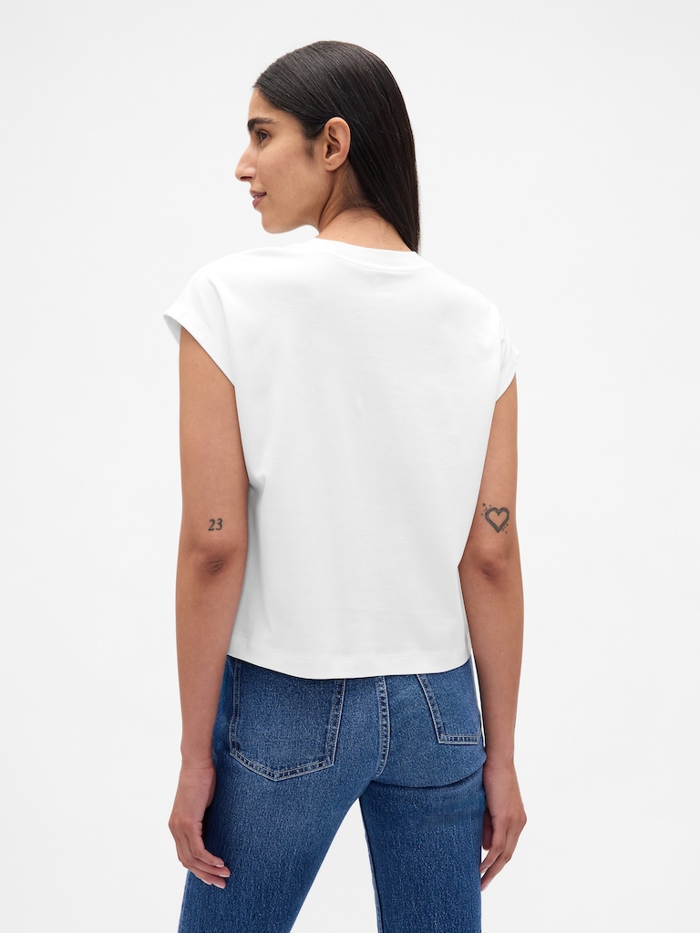 Supima® Cotton Relaxed Crop T-Shirt