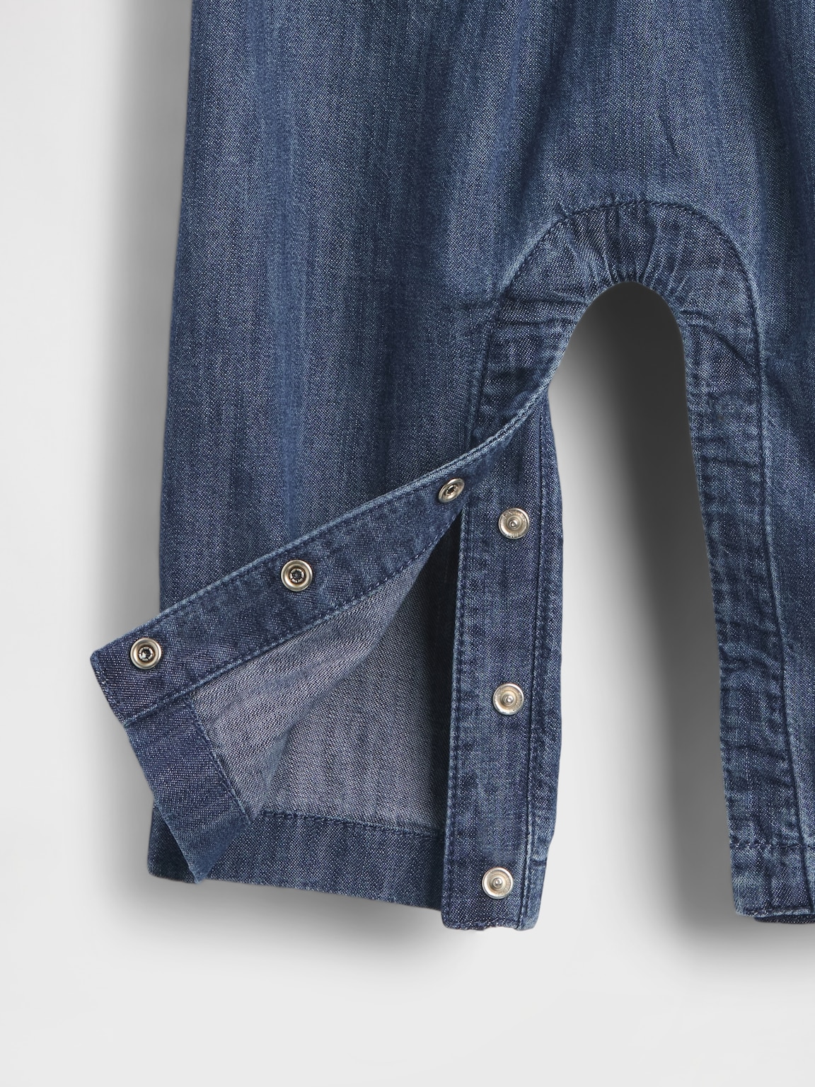 Baby Denim Collared One-Piece