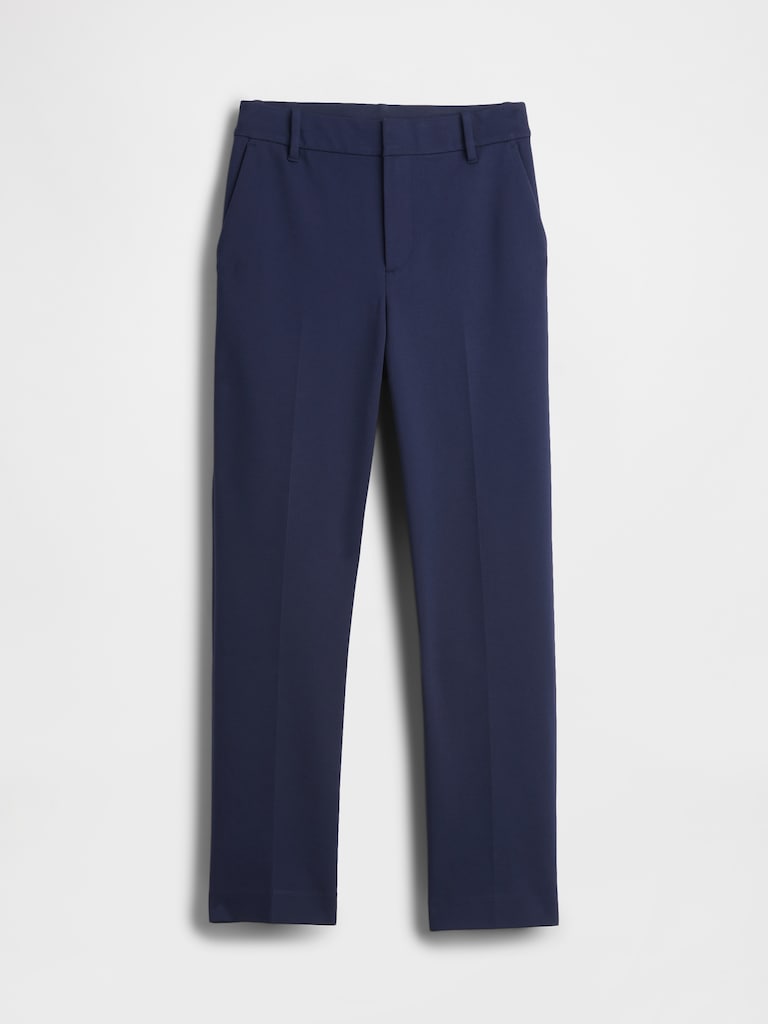 High Rise Double Knit Slim Crop Pants