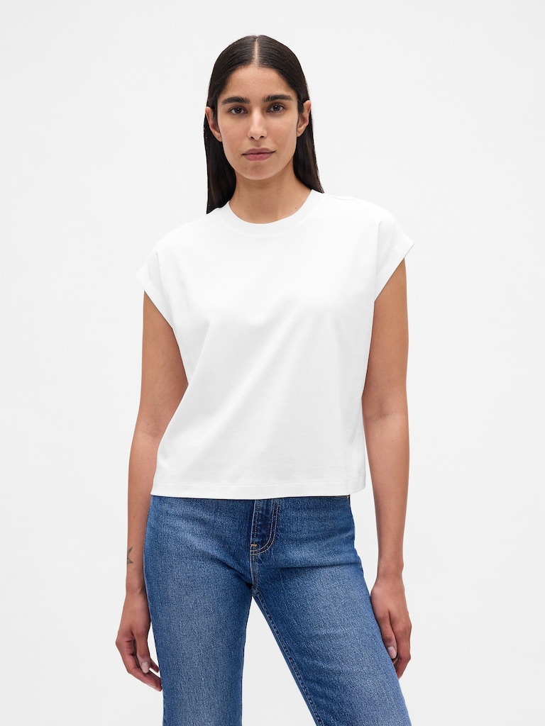 Supima® Cotton Relaxed Crop T-Shirt