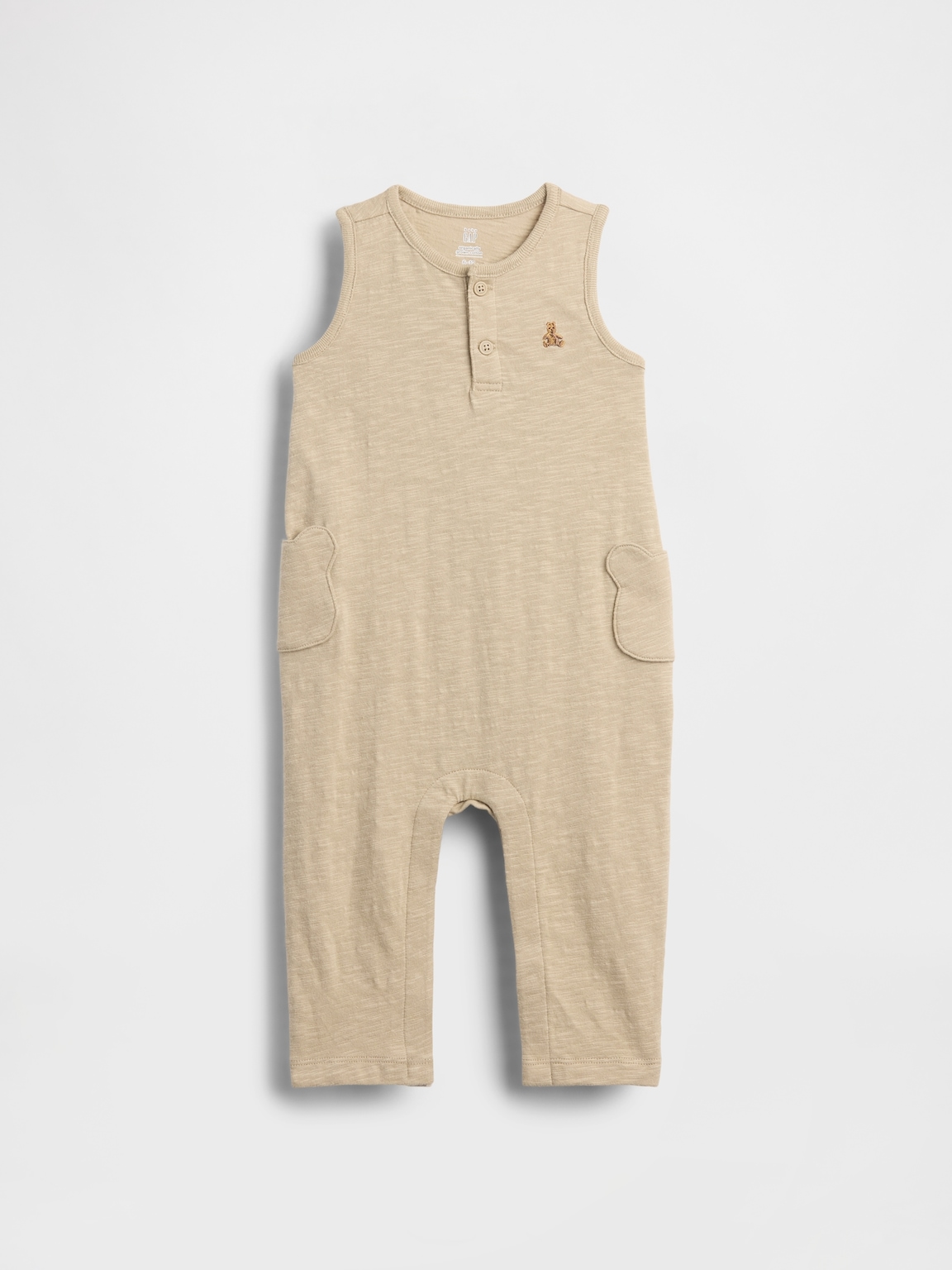 Baby Organic Cotton Bear Pocket One-Piece