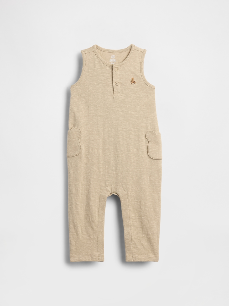 Baby Organic Cotton Bear Pocket One-Piece