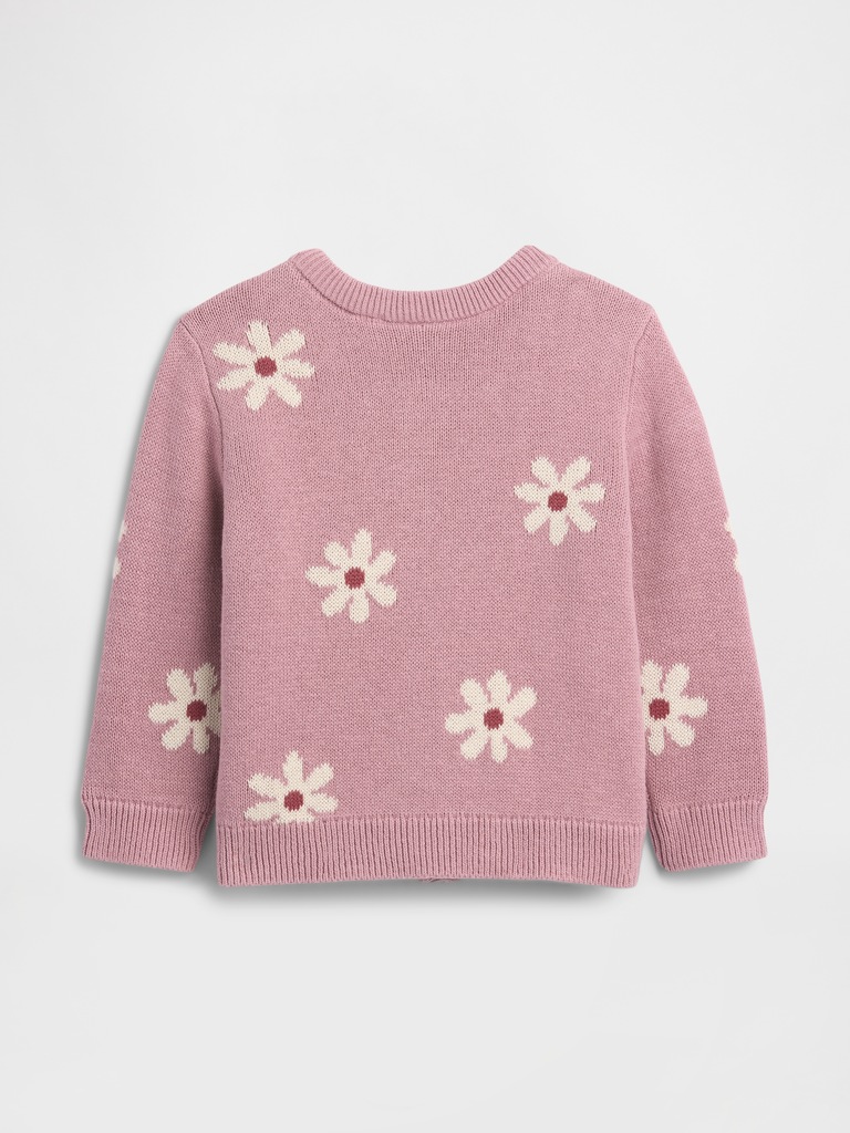 Baby Print Crewneck Cardigan