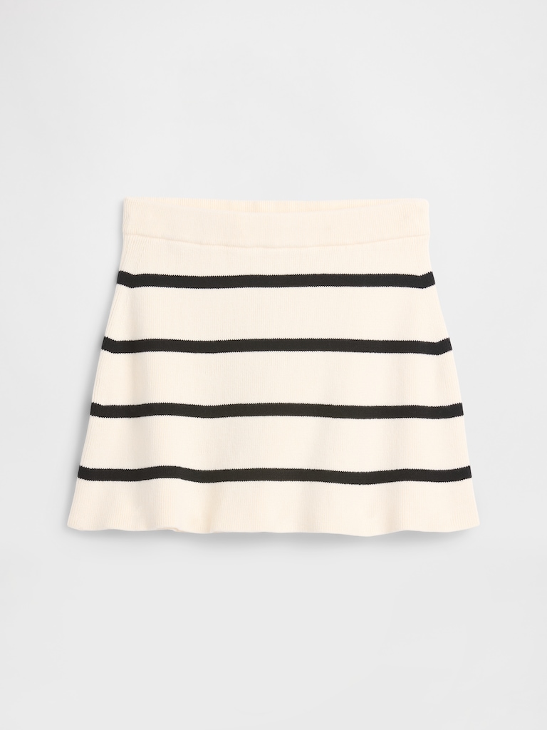 Kids Pull-On Stripe Sweater Skirt