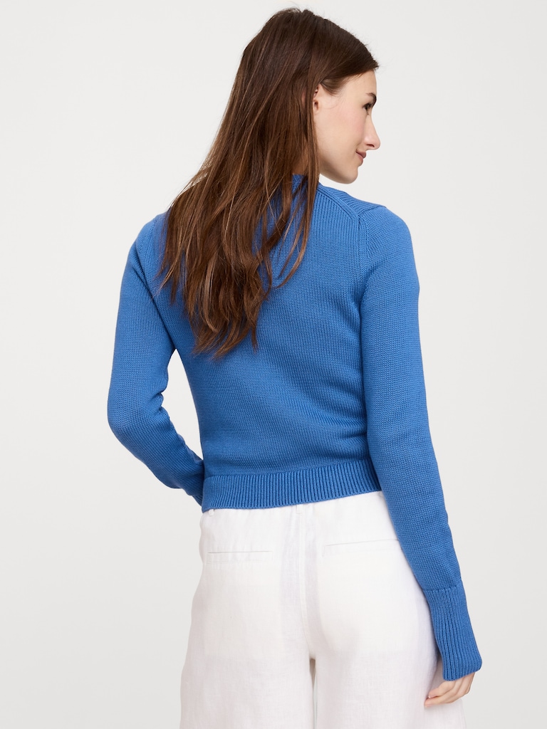 Larkspur Cotton-Silk Shrunken Sweater