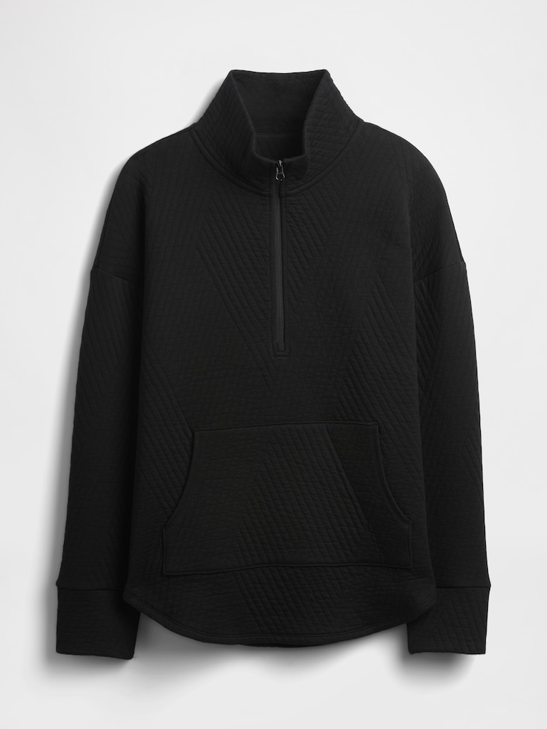 GapFit Quilted Jacquard Half-Zip Pullover