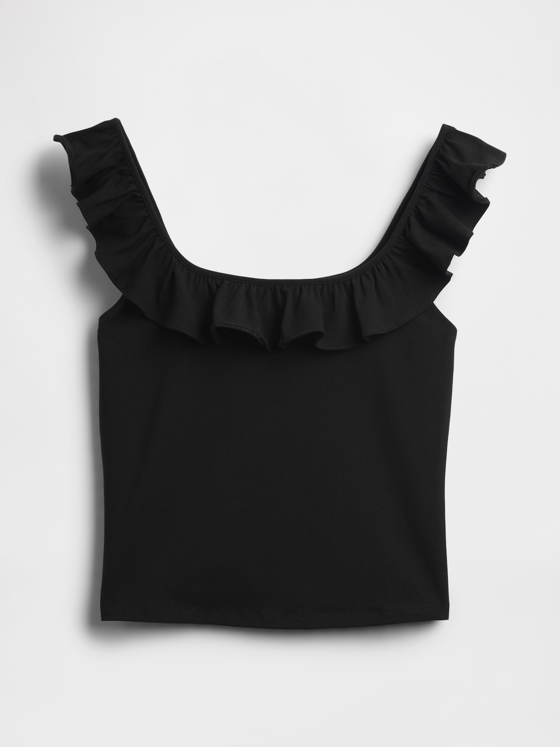 Modern Ruffle Crop Tank Top
