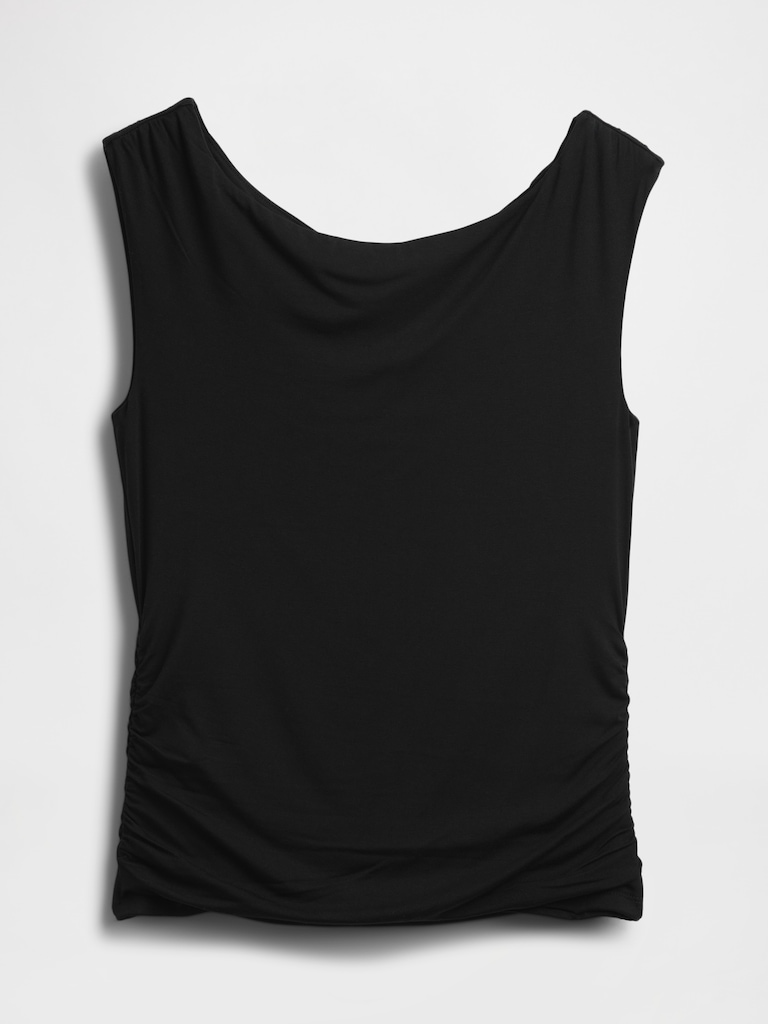 Off-Shoulder Ruched Crop Top