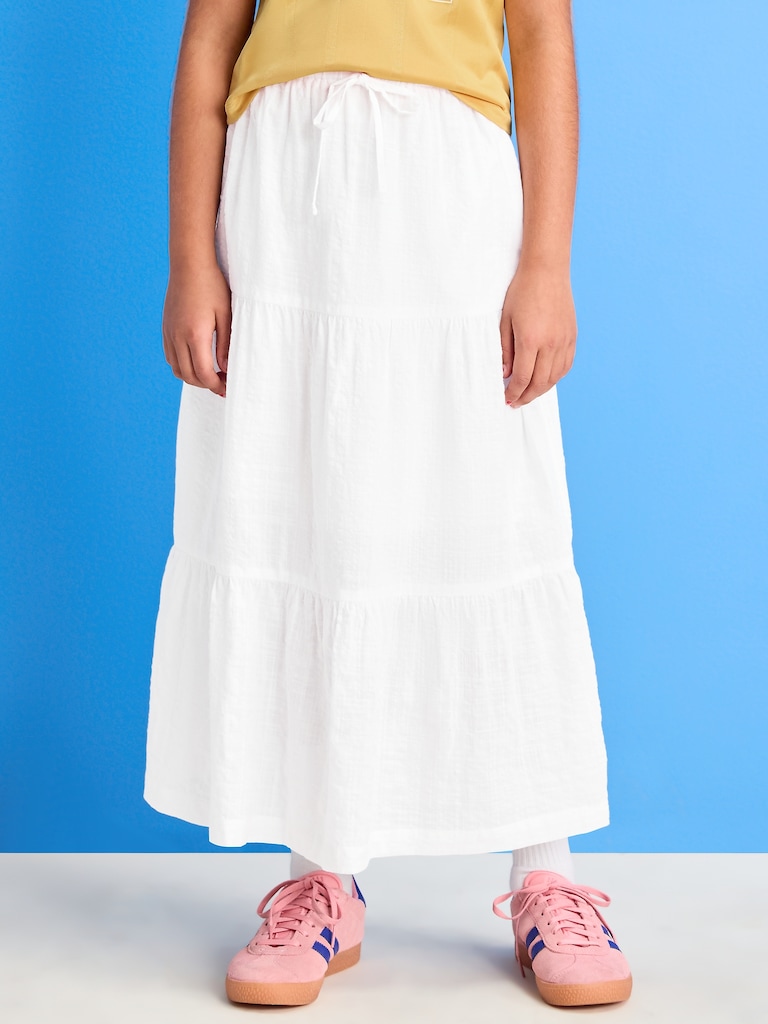 Tiered Swing Midi Skirt for Girls