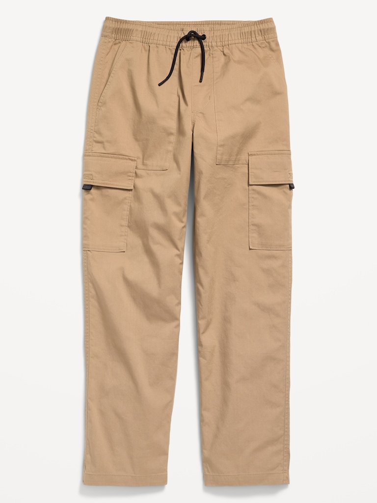 Loose Pull-On Cargo Tech Taper Pants for Boys