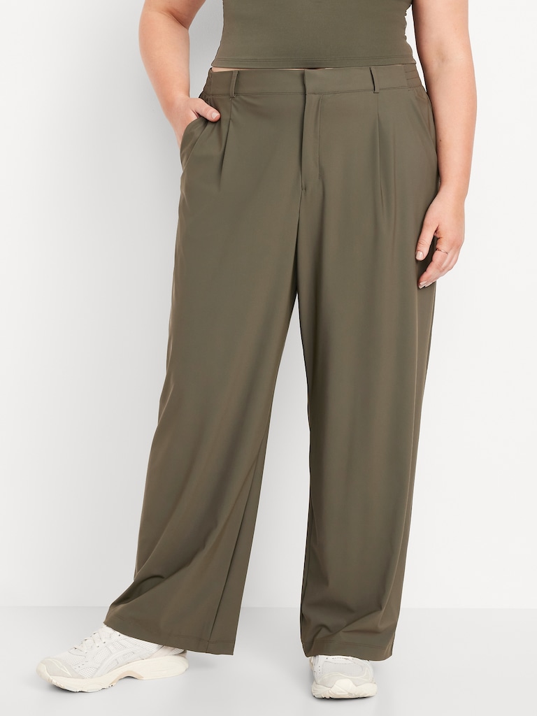 High-Waisted SleekTech Trouser Pants