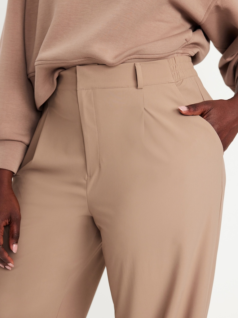 High-Waisted SleekTech Trouser Pants