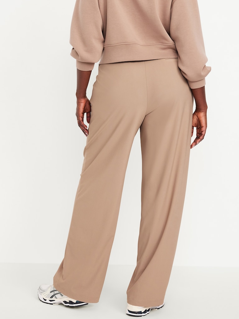 High-Waisted SleekTech Trouser Pants