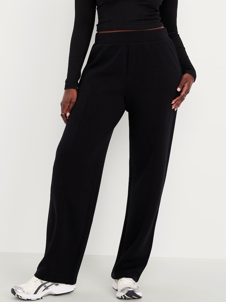 High-Waisted Bounce Fleece Trouser Sweatpants