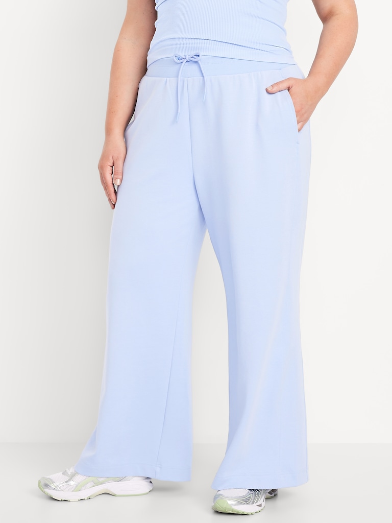 Extra High-Waisted Dynamic Fleece Wide-Leg Sweatpants