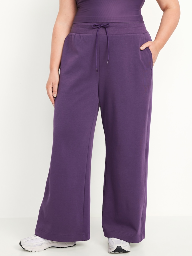 Extra High-Waisted Dynamic Fleece Wide-Leg Sweatpants