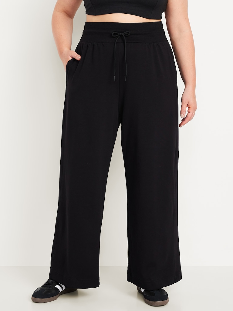 Extra High-Waisted Dynamic Fleece Wide-Leg Sweatpants