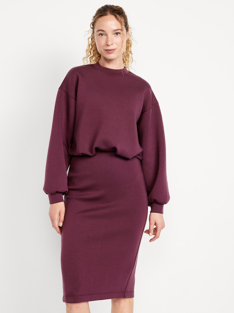 Bounce Fleece Bubble-Hem Sweatshirt