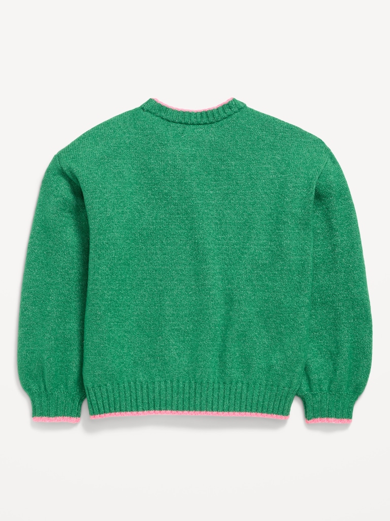 Oversized Crew-Neck Sweater for Girls