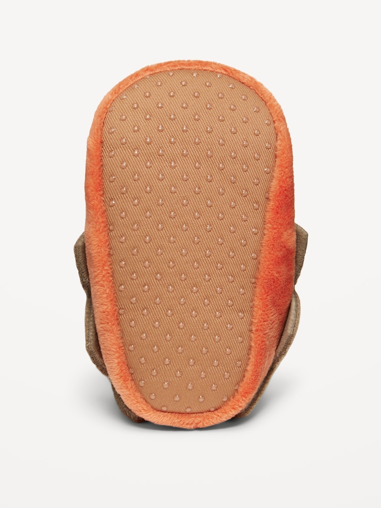 Velour Pumpkin Slippers for Baby