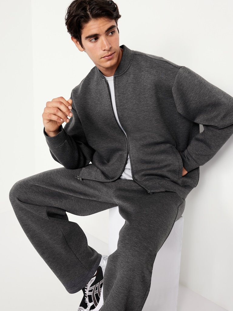 Bounce Fleece Oversized Bomber Jacket