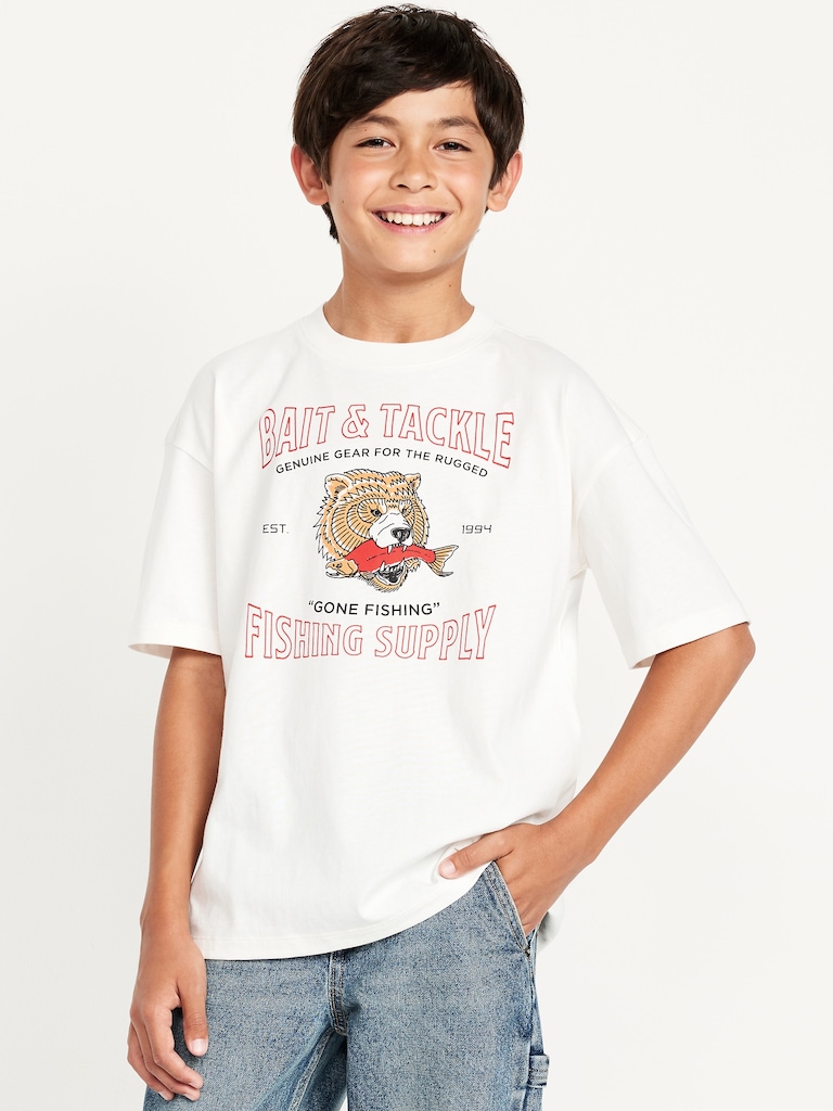 Oversized Short-Sleeve Graphic T-Shirt for Boys