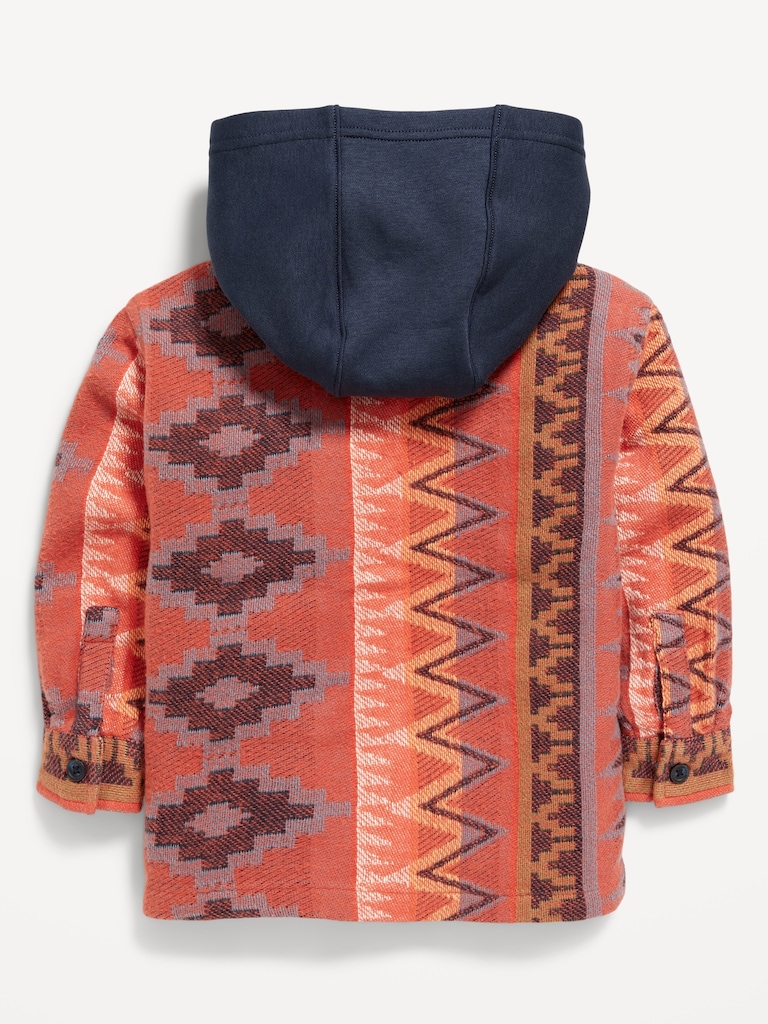 Button-Front Hooded Shirt for Toddler Boys