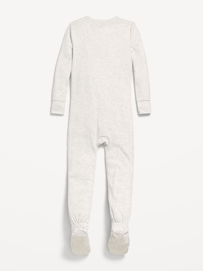 Snug-Fit 2-Way-Zip Ribbed Pajama One-Piece for Toddler & Baby