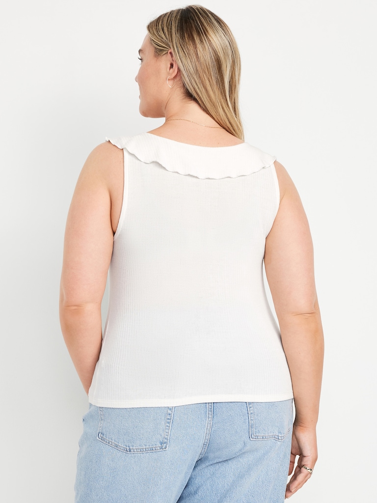 Sleeveless Ruffle Top