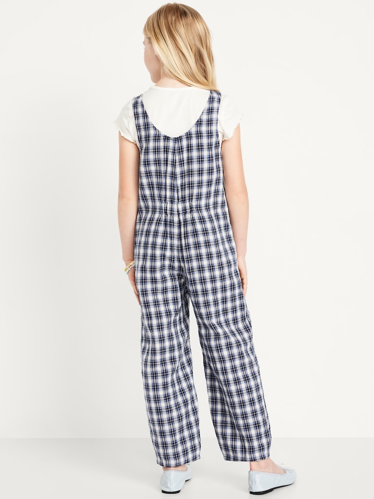 Short-Sleeve T-Shirt and Jumpsuit Set for Girls